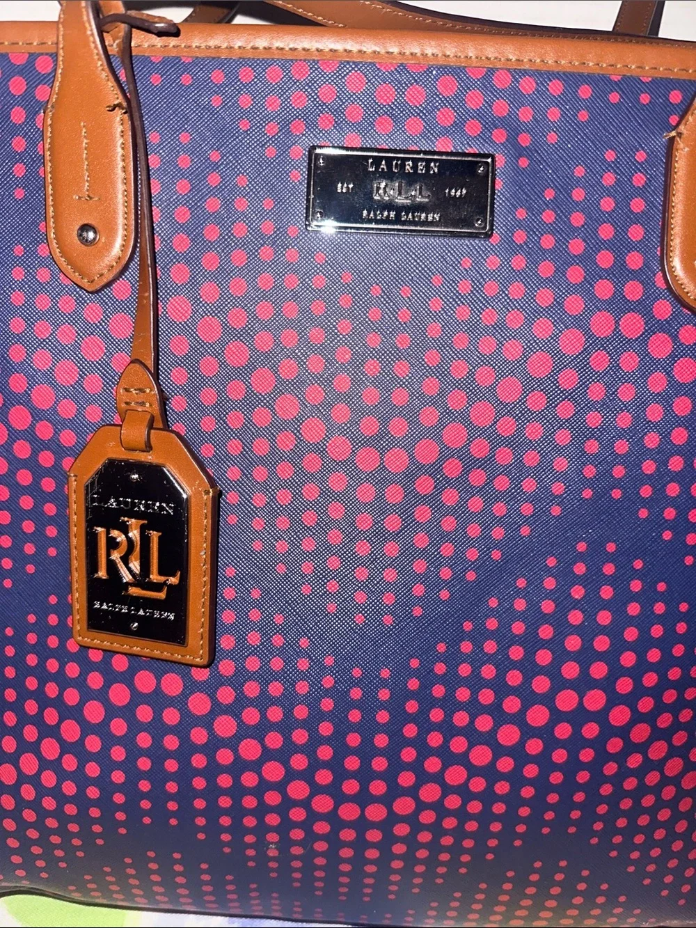 RESERVED Ralph Lauren tote red marine purse tote